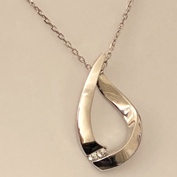 💎Clear real topaz stones 925 silver necklace - Picture 2 of 3